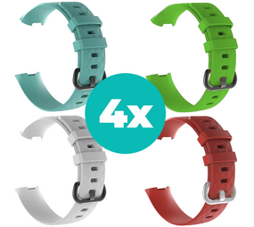 Strap-it Aqua - Wit - Rood - Groen Charge 4 / 3 bundel - Maat M/L