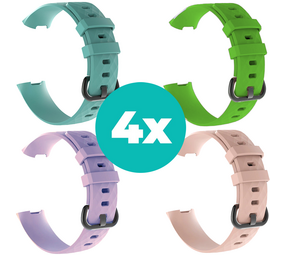 Strap-it Aqua - Lila - Lichtroze - Groen Charge 4 / 3 bundel - Maat M/L