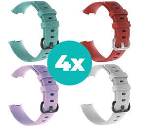 Strap-it Aqua - Lila - Wit - Rood Charge 4 / 3 bundel - Maat M/L