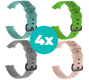 Strap-it Aqua - Grijs - Lichtroze - Groen Charge 4 / 3 bundel - Maat M/L