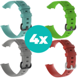 Strap-it Aqua - Grijs - Rood - Groen Charge 4 / 3 bundel - Maat M/L