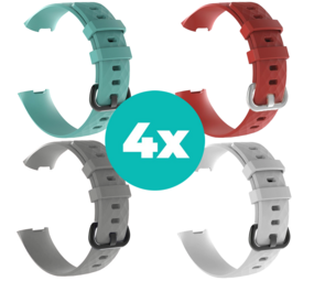 Strap-it Aqua - Grijs - Wit - Rood Charge 4 / 3 bundel - Maat M/L