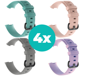 Strap-it Aqua - Grijs - Lila - Lichtroze Charge 4 / 3 bundel - Maat M/L