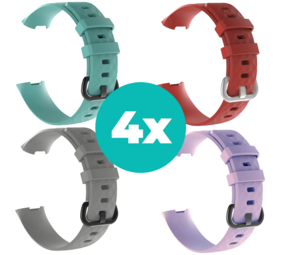 Strap-it Aqua - Grijs - Lila - Rood Charge 4 / 3 bundel - Maat M/L