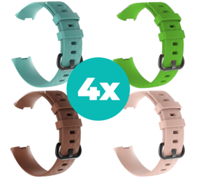 Strap-it Aqua - Bruin - Lichtroze - Groen Charge 4 / 3 bundel - Maat M/L