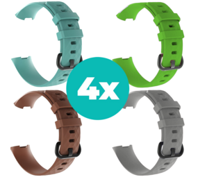 Strap-it Aqua - Bruin - Grijs - Groen Charge 4 / 3 bundel - Maat M/L