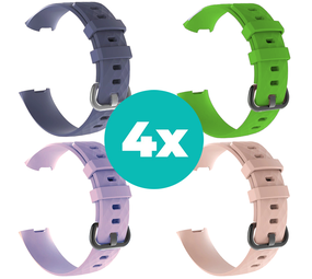 Strap-it Grijsblauw - Lila - Lichtroze - Groen Charge 4 / 3 bundel - Maat M/L