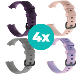 Strap-it Paars - Grijs - Lila - Lichtroze Charge 4 / 3 bundel - Maat M/L