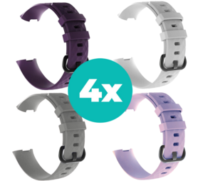 Strap-it Paars - Grijs - Lila - Wit Charge 4 / 3 bundel - Maat M/L