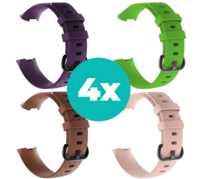 Strap-it Paars - Bruin - Lichtroze - Groen Charge 4 / 3 bundel - Maat M/L