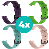 Strap-it Paars - Aqua - Lichtroze - Groen Charge 4 / 3 bundel - Maat M/L