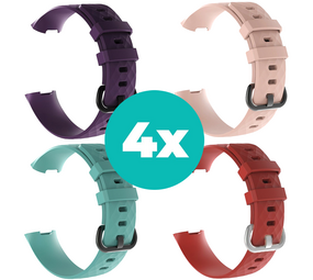 Strap-it Paars - Aqua - Rood - Lichtroze Charge 4 / 3 bundel - Maat M/L