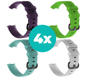 Strap-it Paars - Aqua - Wit - Groen Charge 4 / 3 bundel - Maat M/L