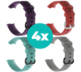 Strap-it Paars - Aqua - Grijs - Rood Charge 4 / 3 bundel - Maat M/L