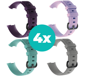 Strap-it Paars - Aqua - Grijs - Lila Charge 4 / 3 bundel - Maat M/L