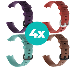 Strap-it Paars - Aqua - Bruin - Rood Charge 4 / 3 bundel - Maat M/L