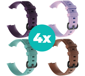 Strap-it Paars - Aqua - Bruin - Lila Charge 4 / 3 bundel - Maat M/L