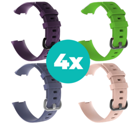 Strap-it Paars - Grijsblauw - Lichtroze - Groen Charge 4 / 3 bundel - Maat M/L