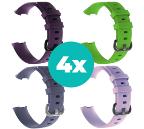 Strap-it Paars - Grijsblauw - Lila - Groen Charge 4 / 3 bundel - Maat M/L