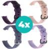Strap-it Siliconen bandjes geschikt voor Fitbit Charge 4 bandje - Bundel van 4 bandjes - Sport bandje Geschikt voor Fitbit Charge 3 bandje - Set bandjes 4x Paars - Grijsblauw - Lila - Lichtroze - Maat M/L (Large) Strap-it Siliconen bandjes geschikt voor Fitbit Charge 4 bandje - Bundel van 4 bandjes - Sport bandje Geschikt voor Fitbit Charge 3 bandje - Set bandjes 4x Paars - Grijsblauw - Lila - Lichtroze - Maat M/L (Large)