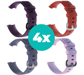 Strap-it Paars - Grijsblauw - Lila - Rood Charge 4 / 3 bundel - Maat M/L