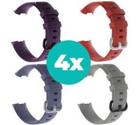 Strap-it Paars - Grijsblauw - Grijs - Rood Charge 4 / 3 bundel - Maat M/L Strap-it Paars - Grijsblauw - Grijs - Rood Charge 4 / 3 bundel - Maat M/L