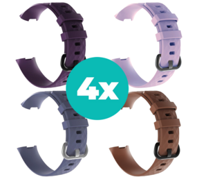 Strap-it Paars - Grijsblauw - Bruin - Lila Charge 4 / 3 bundel - Maat M/L