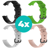 Strap-it Zwart - Wit - Lichtroze - Groen Charge 4 / 3 bundel - Maat M/L