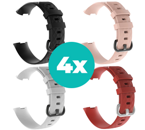 Strap-it Zwart - Wit - Rood - Lichtroze Charge 4 / 3 bundel - Maat M/L