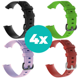 Strap-it Zwart - Lila - Rood - Groen Charge 4 / 3 bundel - Maat M/L