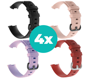 Strap-it Zwart - Lila - Rood - Lichtroze Charge 4 / 3 bundel - Maat M/L