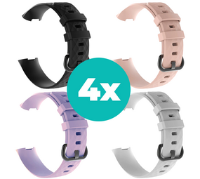 Strap-it hiermoet112 Zwart - Lila - Wit - Lichtroze Charge 4 / 3 bundel - Maat M/L