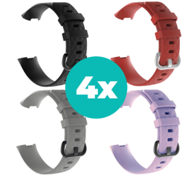 Strap-it Zwart - Grijs - Lila - Rood Charge 4 / 3 bundel - Maat M/L