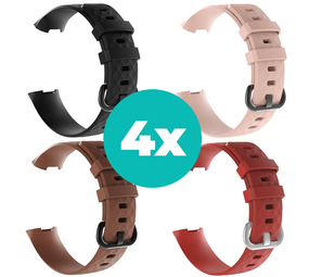 Strap-it Zwart - Bruin - Rood - Lichtroze Charge 4 / 3 bundel - Maat M/L