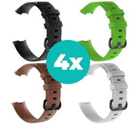 Strap-it Zwart - Bruin - Wit - Groen Charge 4 / 3 bundel - Maat M/L