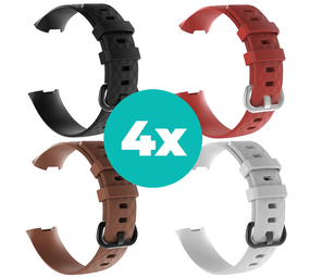 Strap-it Zwart - Bruin - Wit - Rood Charge 4 / 3 bundel - Maat M/L