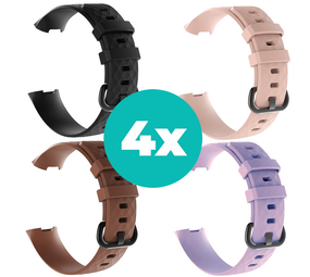 Strap-it Zwart - Bruin - Lila - Lichtroze Charge 4 / 3 bundel - Maat M/L