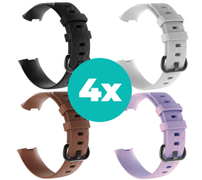 Strap-it Zwart - Bruin - Lila - Wit Charge 4 / 3 bundel - Maat M/L