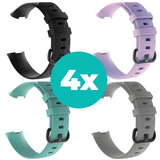 Strap-it Zwart - Aqua - Grijs - Lila Charge 4 / 3 bundel - Maat M/L