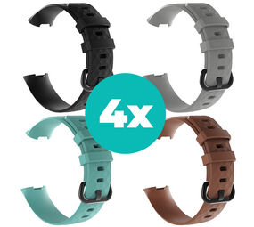 Strap-it Zwart - Aqua - Bruin - Grijs Charge 4 / 3 bundel - Maat M/L