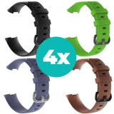 Strap-it Zwart - Grijsblauw - Bruin - Groen Charge 4 / 3 bundel - Maat M/L