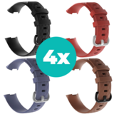 Strap-it Zwart - Grijsblauw - Bruin - Rood Charge 4 / 3 bundel - Maat M/L