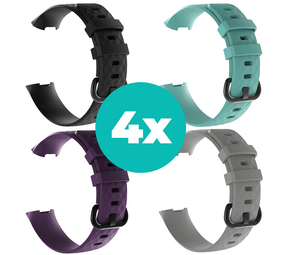 Strap-it Zwart - Paars - Aqua - Grijs Charge 4 / 3 bundel - Maat M/L