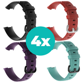 Strap-it Zwart - Paars - Aqua - Rood Charge 4 / 3 bundel - Maat M/L