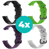 Strap-it Zwart - Paars - Wit - Groen Charge 4 / 3 bundel - Maat M/L