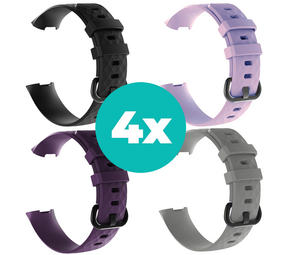 Strap-it Zwart - Paars - Grijs - Lila Charge 4 / 3 bundel - Maat M/L