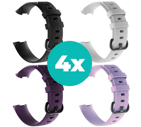 Strap-it Zwart - Paars - Lila - Wit Charge 4 / 3 bundel - Maat M/L