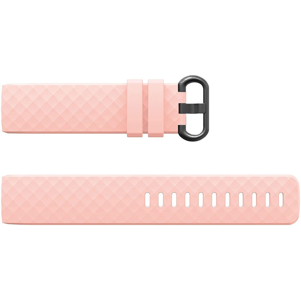 Strap-it Siliconen bandjes geschikt voor Fitbit Charge 4 bandje - Bundel van 4 bandjes - Sport bandje Geschikt voor Fitbit Charge 3 bandje - Set bandjes 4x Zwart - Aqua - Lichtroze - Groen - Maat S/M (Small)