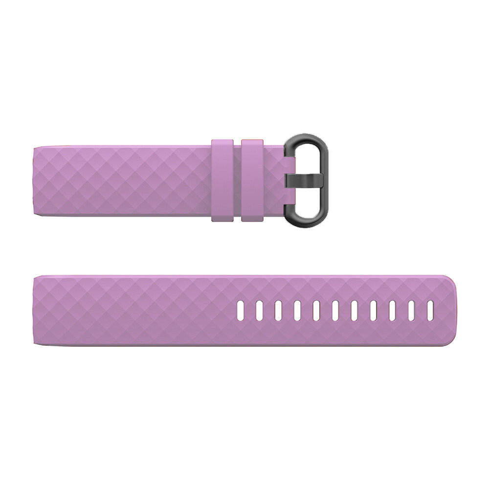 Strap-it Siliconen bandjes geschikt voor Fitbit Charge 4 bandje - Bundel van 4 bandjes - Sport bandje Geschikt voor Fitbit Charge 3 bandje - Set bandjes 4x Paars - Bruin - Lila - Lichtroze - Maat M/L (Large)