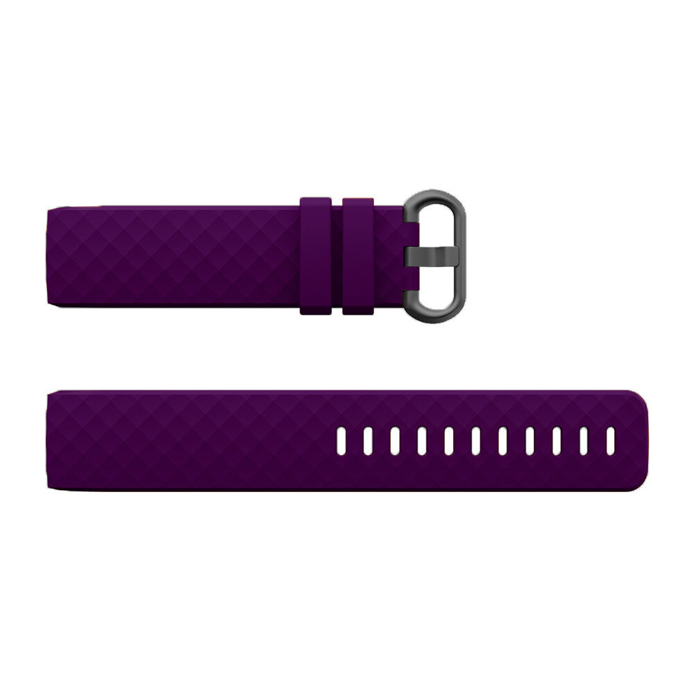 Strap-it Siliconen bandjes geschikt voor Fitbit Charge 4 bandje - Bundel van 4 bandjes - Sport bandje Geschikt voor Fitbit Charge 3 bandje - Set bandjes 4x Zwart - Paars - Aqua - Groen - Maat M/L (Large)